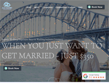 Tablet Screenshot of justmarriedweddings.com